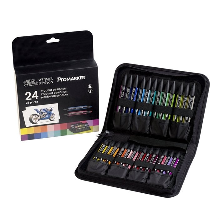 Winsor & Newton Promarker 24'lü Çanta Seti Student Designer