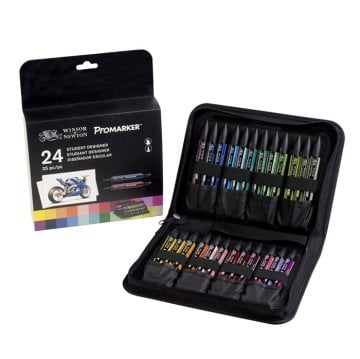 Winsor & Newton Promarker 24'lü Çanta Seti Student Designer