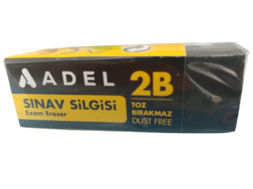 Adel Sınav Silgisi Siyah 2B Toz Bırakmaz Orta Boy