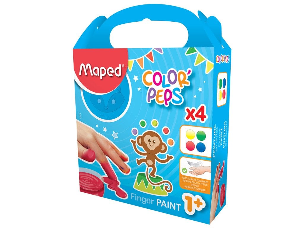 Maped Parmak Boyası 80 Gram 4'lü Kavanoz