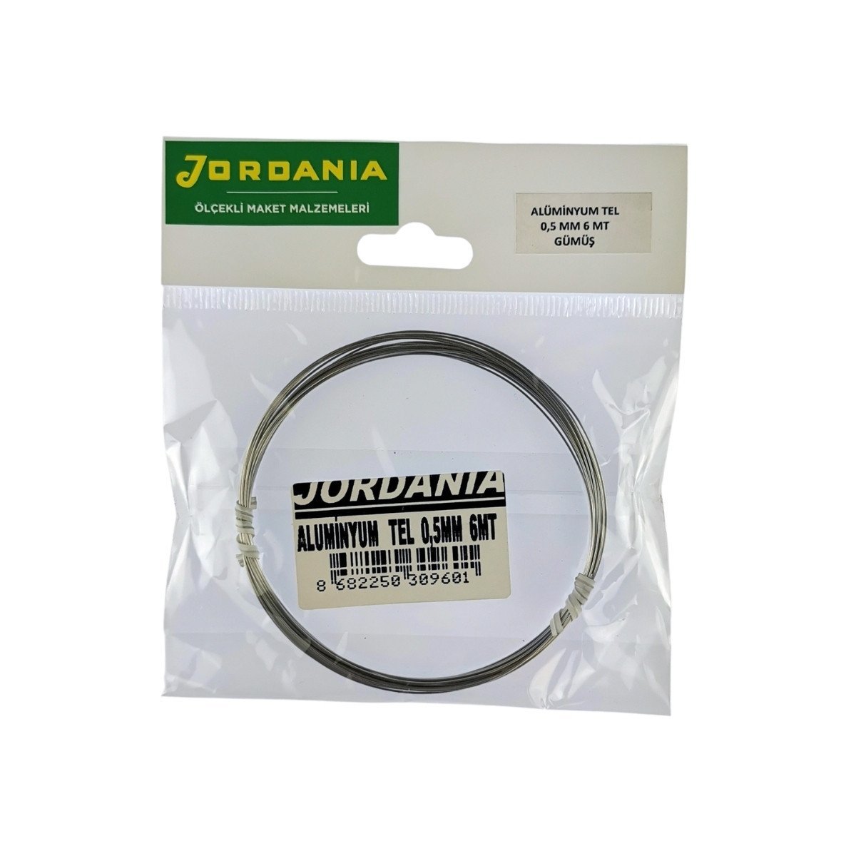 Jordania Alüminyum Tel Gümüş 0.5mmx6mt