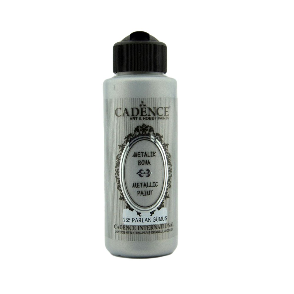 Cadence Metalik Boya 120ml 235 Parlak Gümüş