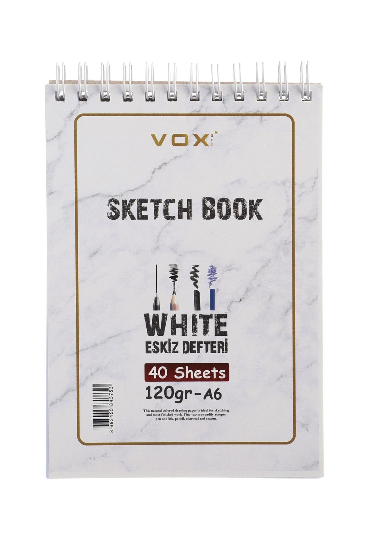 Vox Eskiz Çizim Defteri A6 120gr 40yp