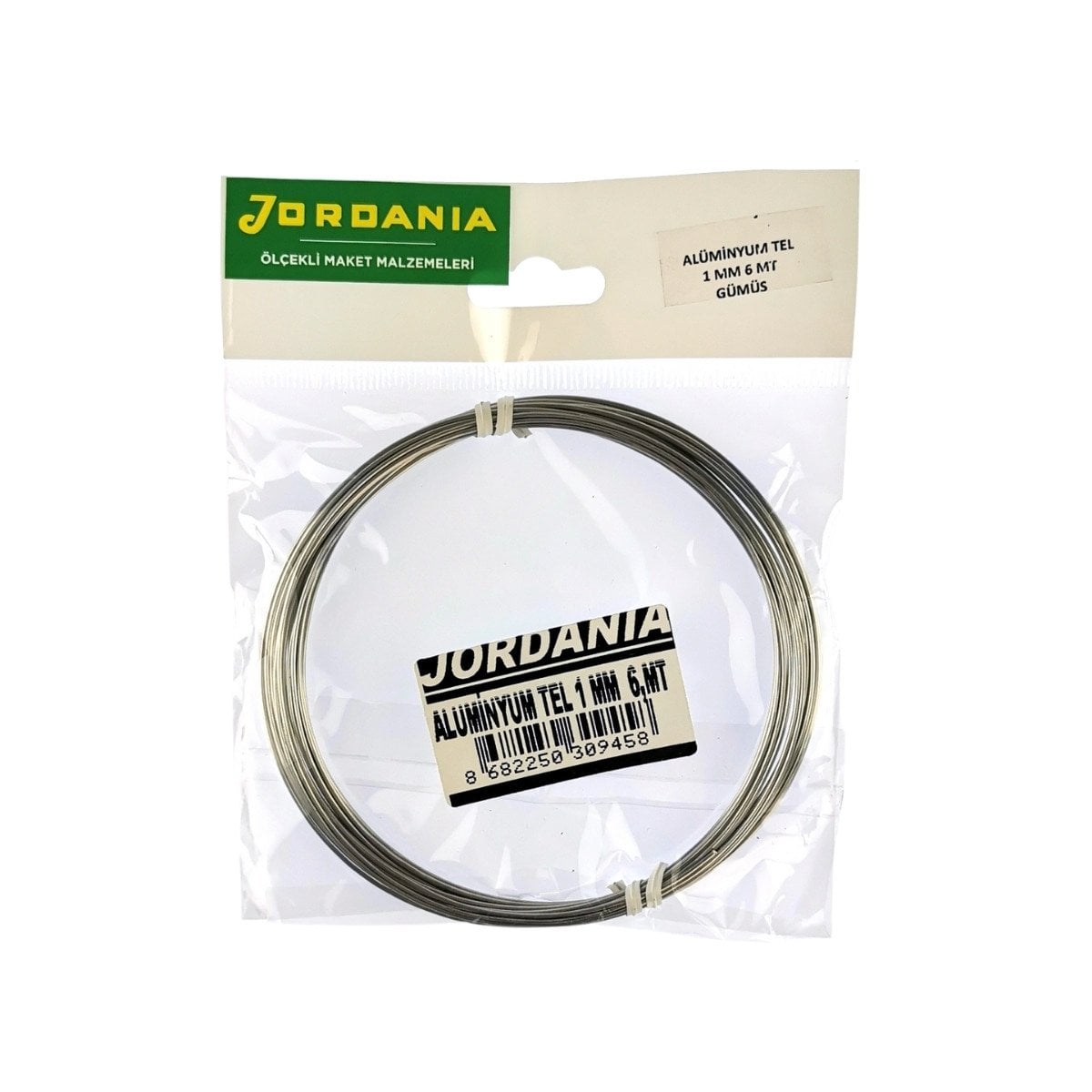 Jordania Alüminyum Tel Gümüş 1.0mmx6mt