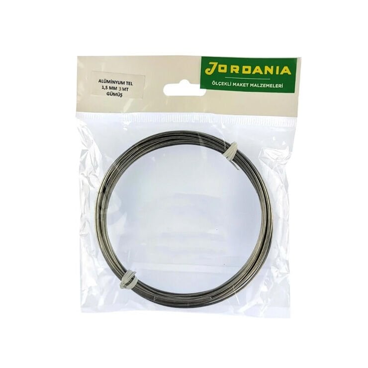 Jordania Alüminyum Tel Gümüş 1.5mmx3mt