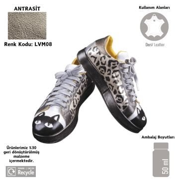 Cadence Leather Vogue Deri Boyasi Metalik 50ml LVM-08 Antrasit