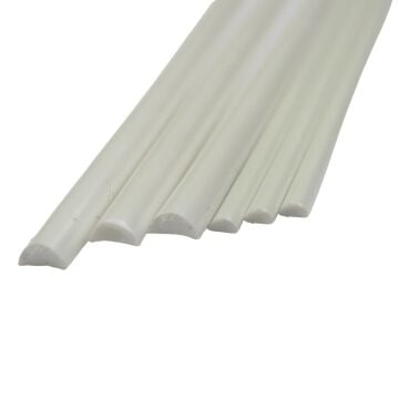 Art Elegant Plastik D Yarım Daire Çıta İçi Dolu 4mm 50cm 10lu