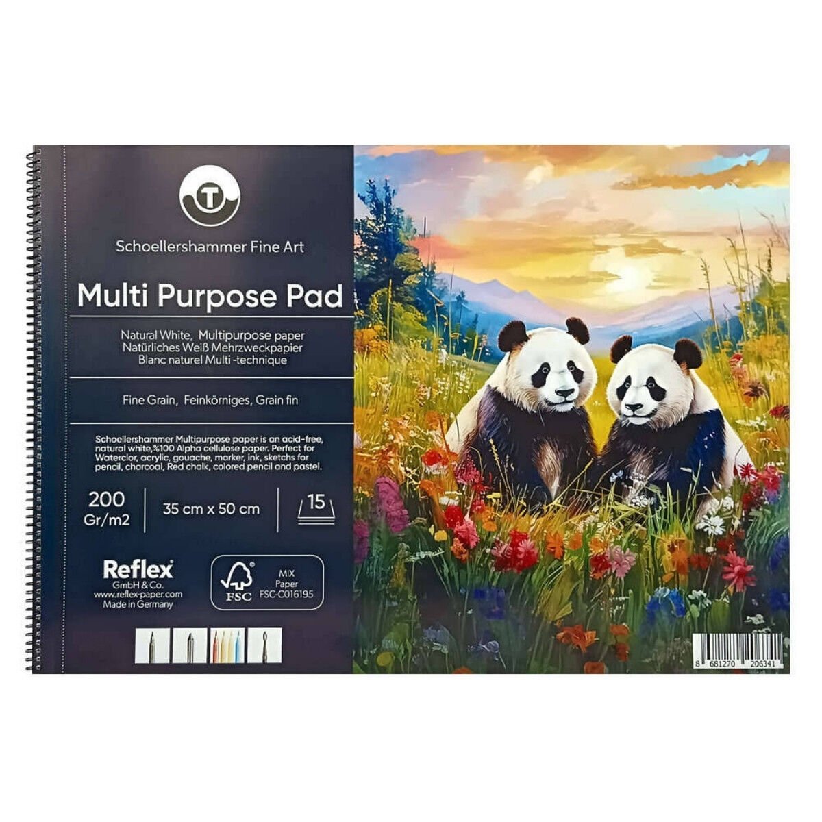 Schoellershammer Multi Purpose Çizim Defteri 35x50cm 200gr 15yp