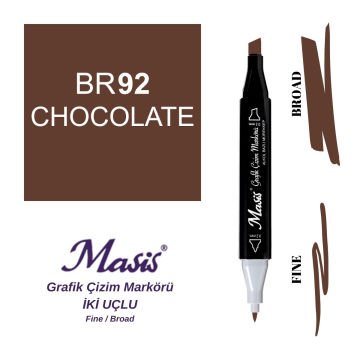 Masis Twin Çift Uçlu Marker Kalemi 92 Chocolate