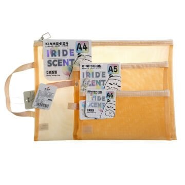 Art Elegant Mesh File Dosya 3lü Set Turuncu