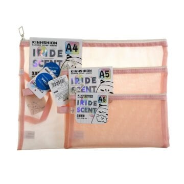 Art Elegant Mesh File Dosya 3lü Set Pembe