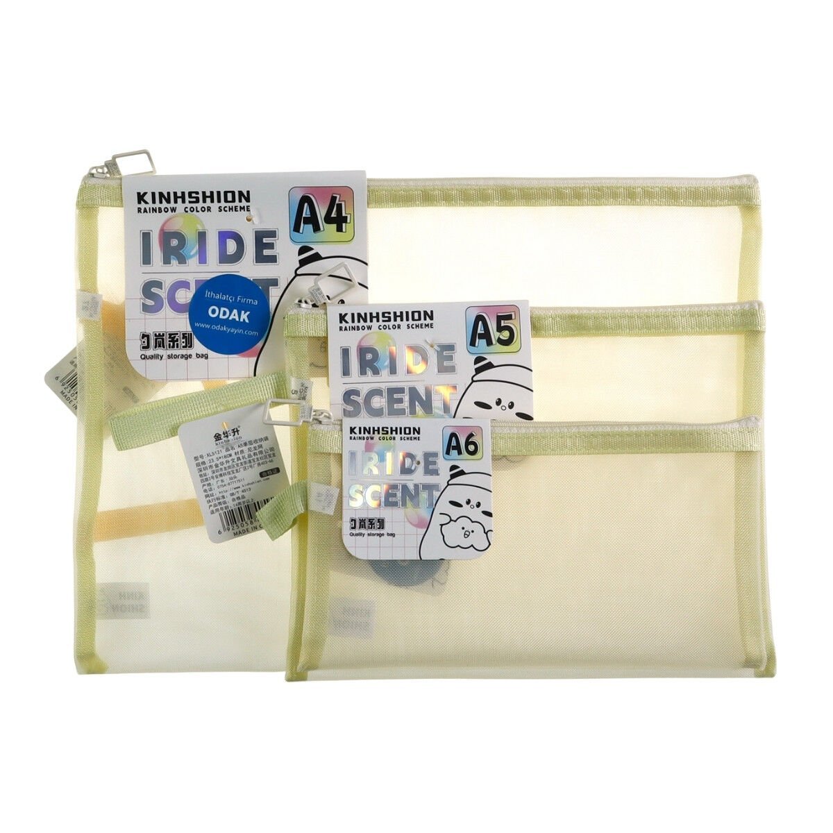 Art Elegant Mesh File Dosya 3lü Set Sarı