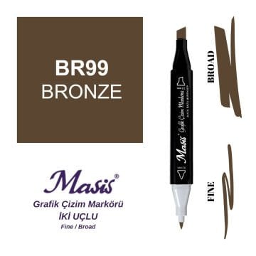 Masis Twin Çift Uçlu Marker Kalemi 99 Bronze