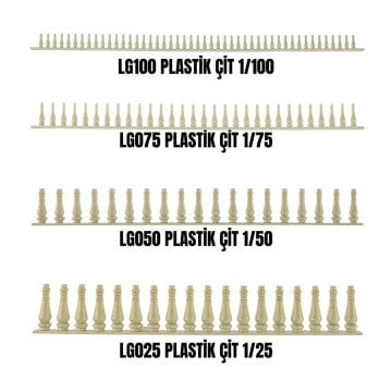 Jordania Plastik Çit Beyaz 20cm 1/50