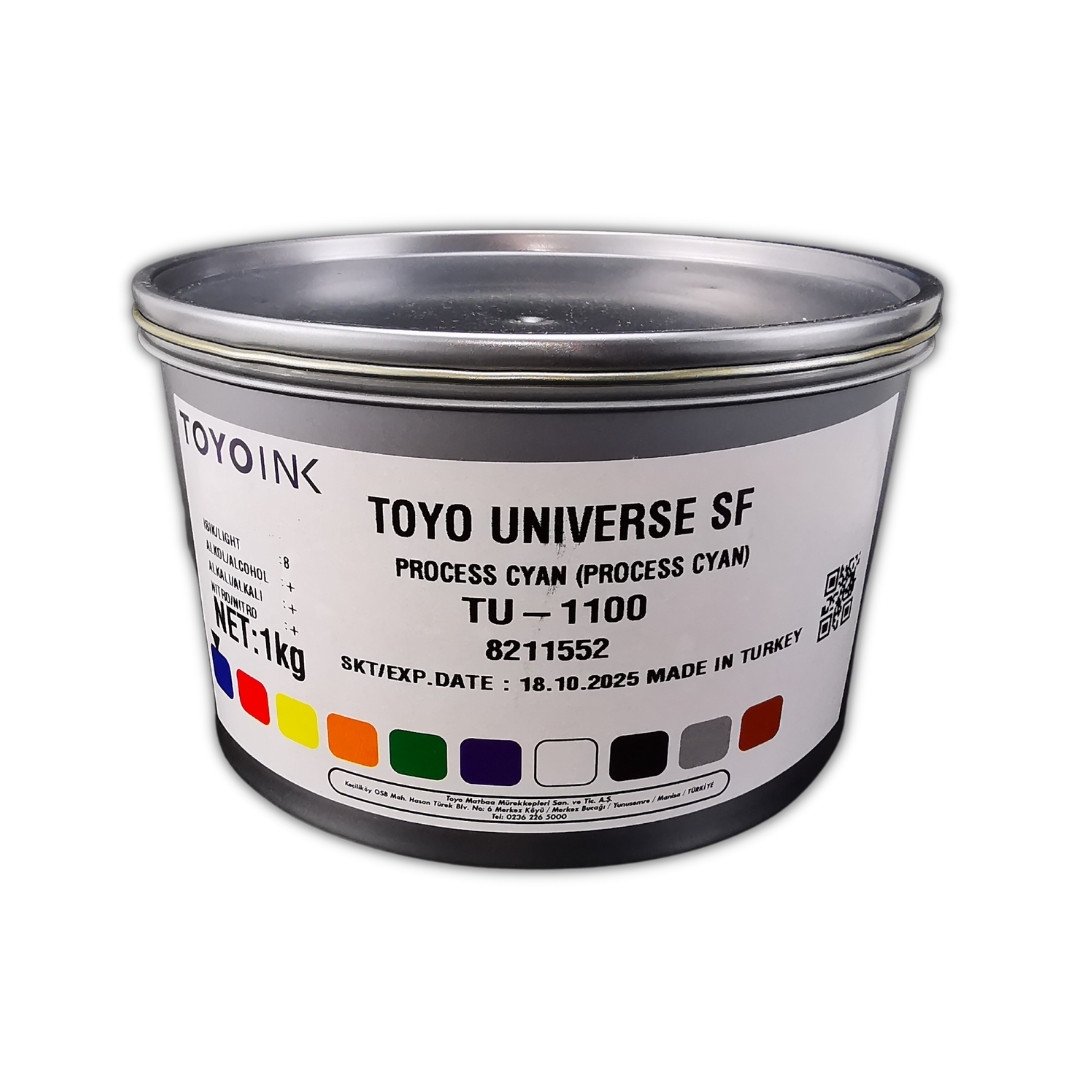 murao3ページ1 Toyo İnk Matbaa Mürekkebi 1kg Process Cyan - Mavi TU-1100 - 750,00