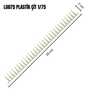 Jordania Plastik Çit Beyaz 20cm 1/75