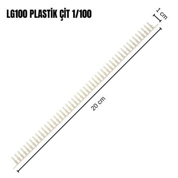 Jordania Plastik Çit Beyaz 20cm 1/100
