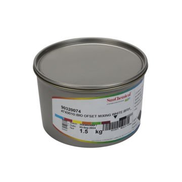 Toyo İnk Letterpress Offset Matbaa Mürekkebi 1,5kg White - Beyaz KR-0402