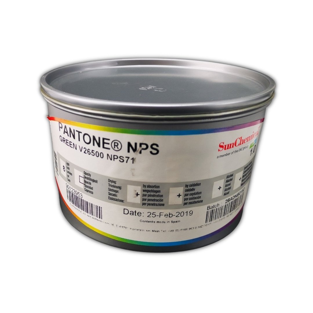 Toyo Sun Chemical Pantone NPS Matbaa Mürekebbi 1kg Green - Yeşil V26500 NPS71