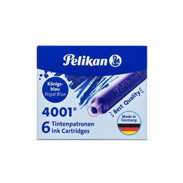 Pelikan 4001 Dolmakalem Mürekkep Kartuşu 6lı Royal Mavi