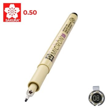 Sakura Pigma Micron Teknik Çizim Kalemi 08 0.5mm Siyah