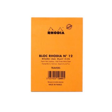 Rhodia Bloknot 8.5x12cm Turuncu 80gr Çizgili 80yp