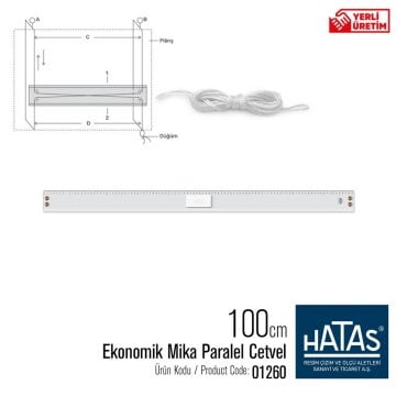 Hatas Ekonomik Mika Paralel Cetvel 100cm