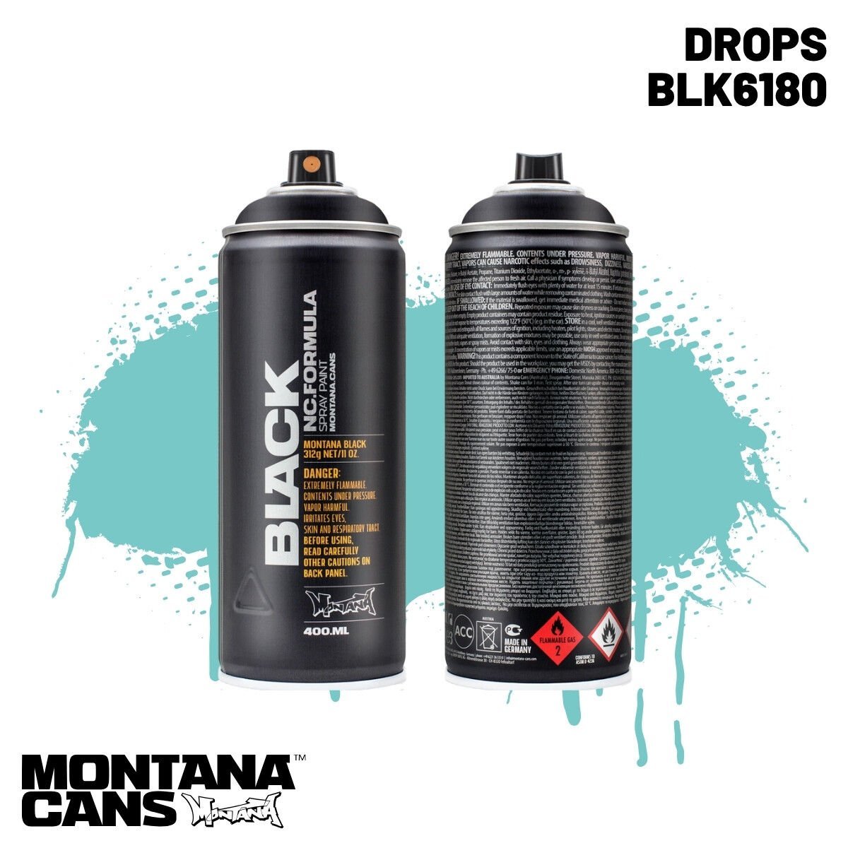 Montana Black Sprey Boya 400ml BLK6180 Drops