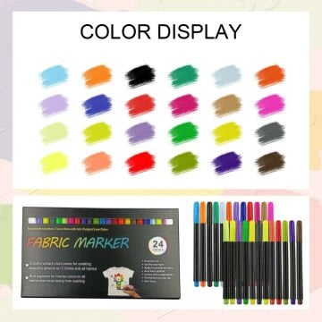 Art Elegant Fabric Marker Tekstil Kumaş Kalem Seti 24lü
