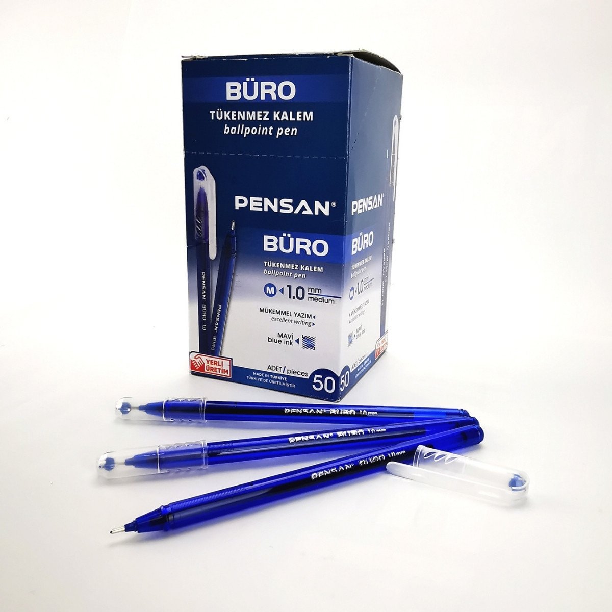 Pensan Büro Tükenmez Kalem 2270 1.0mm Mavi 50li