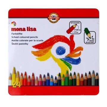 Mona Lisa Kuru Boya Seti Metal Kutu 24'lü