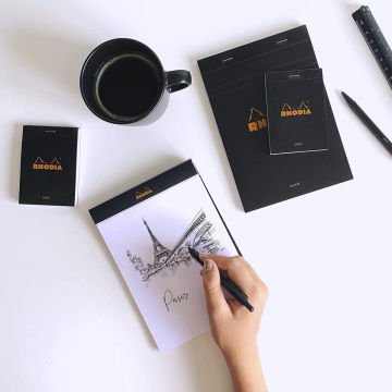 Rhodia Bloknot A6 Siyah 80gr Kareli 80yp