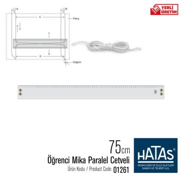 Hatas Ekonomik Mika Paralel Cetvel 75cm