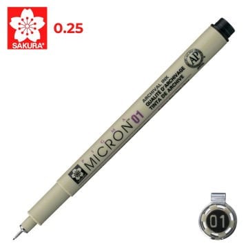 Sakura Pigma Micron Teknik Çizim Kalemi 01 0.25mm Siyah