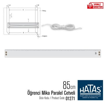 Hatas Ekonomik Mika Paralel Cetvel 85cm
