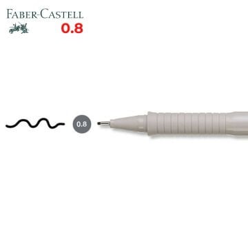 Faber Castell Ecco Pigment Teknik Çizim Kalemi Siyah 0.8mm