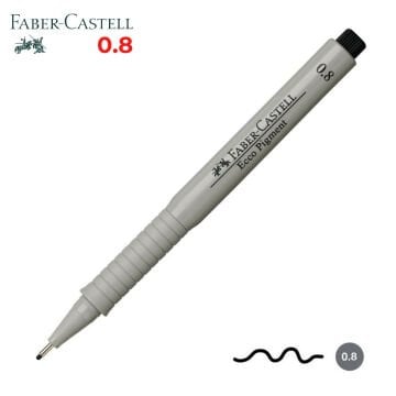 Faber Castell Ecco Pigment Teknik Çizim Kalemi Siyah 0.8mm