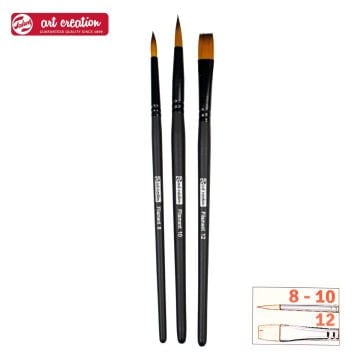Art Creation School Sentetik Fırça Seti 3lü XL