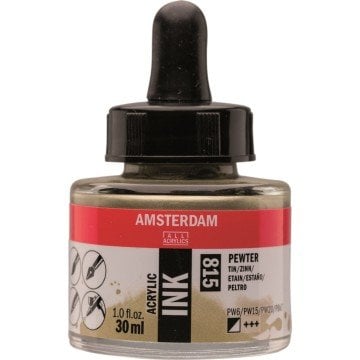 Amsterdam Sıvı Akrilik Mürekkep Boya 30ml 815 Pewter