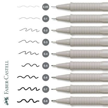 Faber Castell Ecco Pigment Teknik Çizim Kalemi Siyah 0.3mm