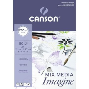 Canson Mix Media Çok Amaçlı Resim Defteri A4 200gr 50yp
