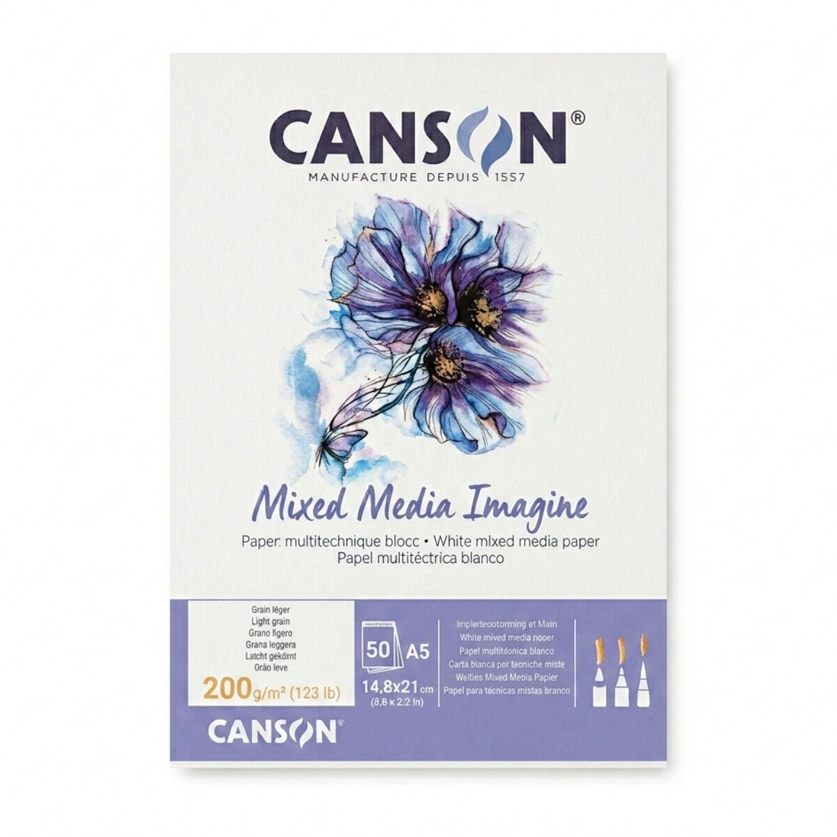 Canson Mix Media Çok Amaçlı Resim Defteri A5 200gr 50yp