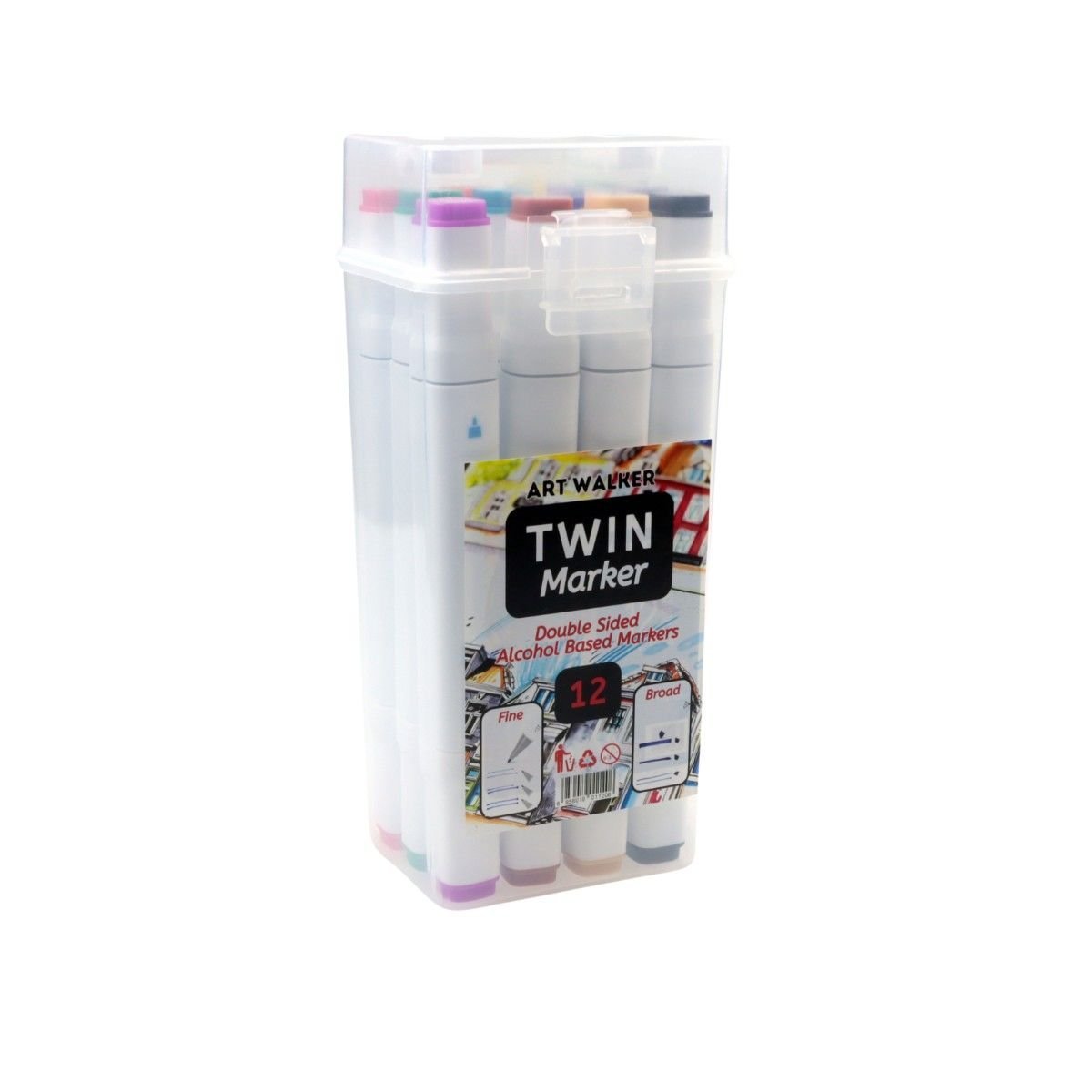 Art Walker Çantalı Twin Marker Seti 12li