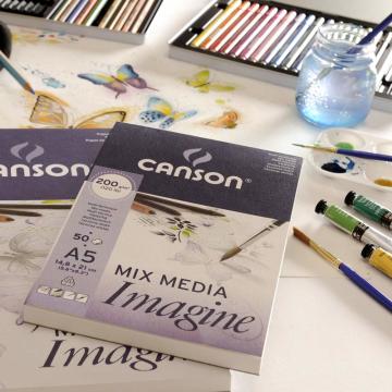 Canson Mix Media Çok Amaçlı Resim Defteri A5 200gr 50yp