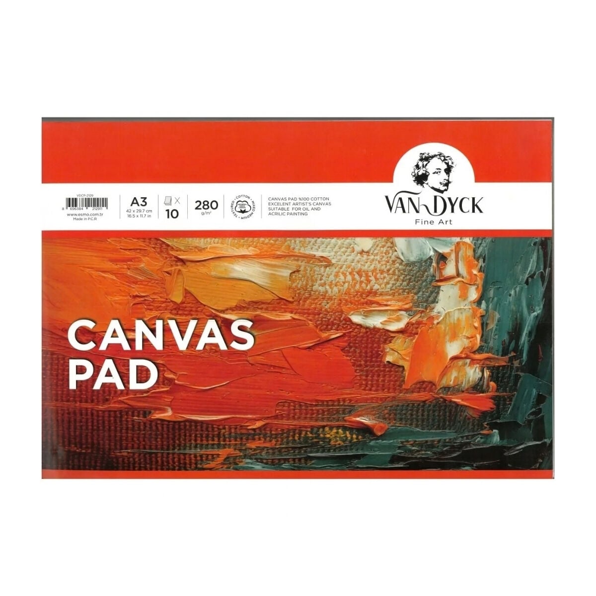 Van Dyck Kanvas Yağlı ve Akrilik Boya Defteri 280gr A3 10yp