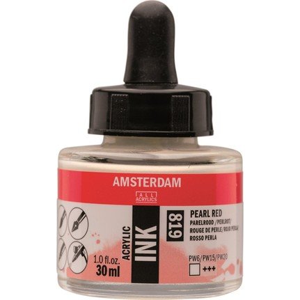 Amsterdam Sıvı Akrilik Mürekkep Boya 30ml 819 Pearl Red