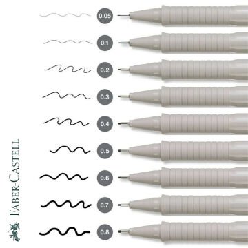 Faber Castell Ecco Pigment Teknik Çizim Kalemi Siyah 0.2mm
