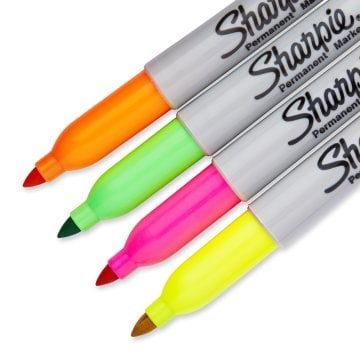 Sharpie Permanent Markör Fine Neon 4 lü
