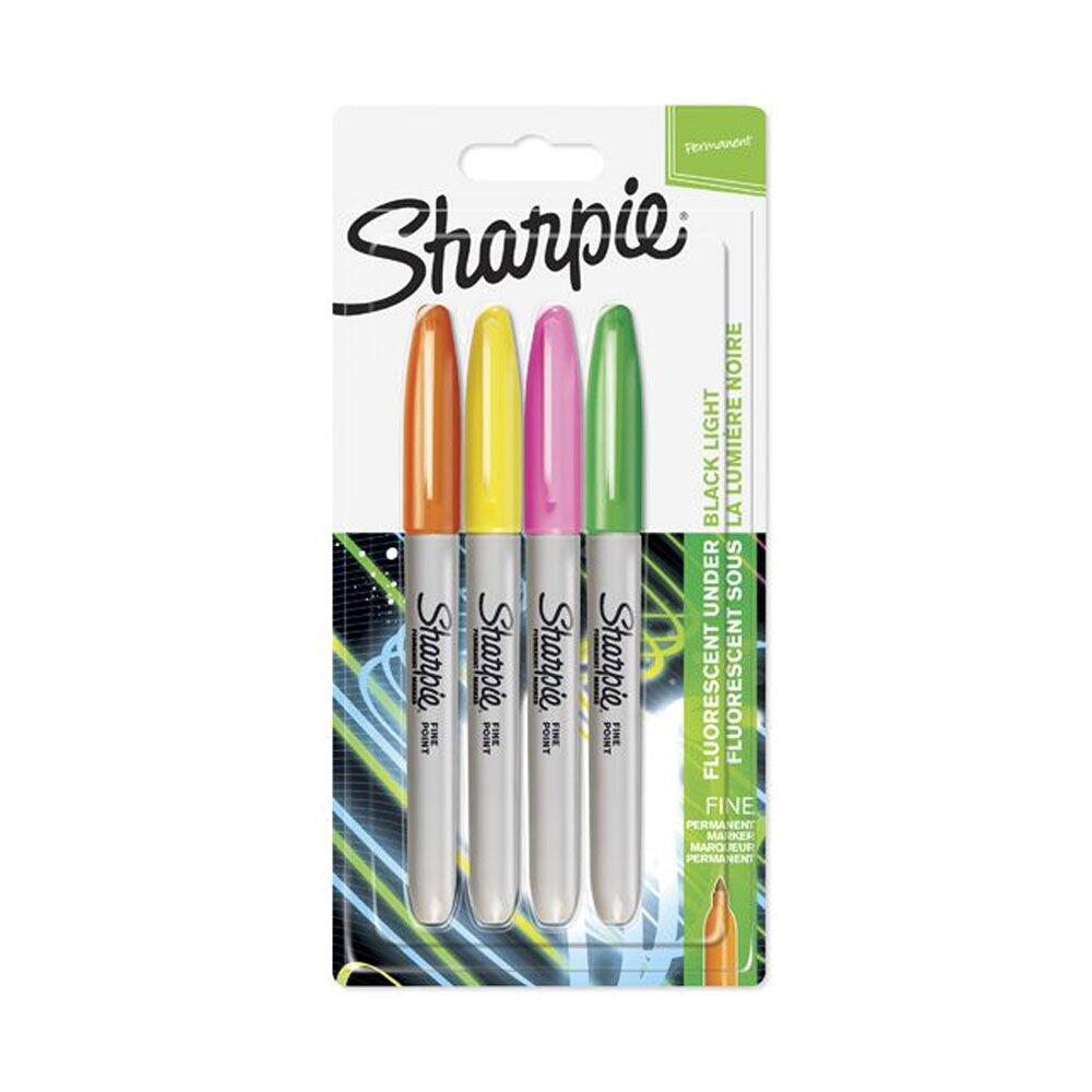 Sharpie Permanent Markör Fine Neon 4 lü