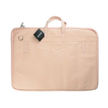 BBack Soft Deri Proje Çantası 40x55cm Pudra